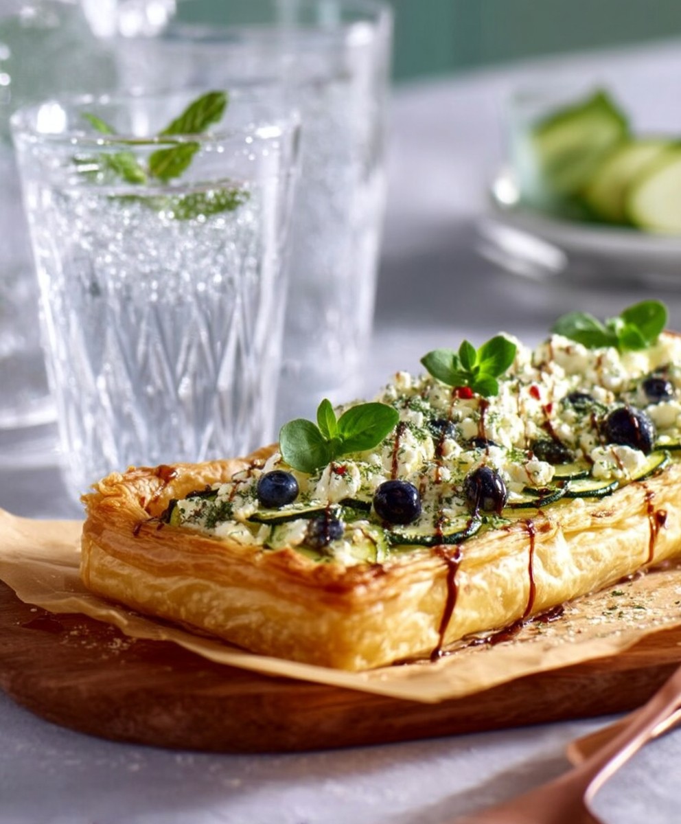 Feuilleté feta courgettes