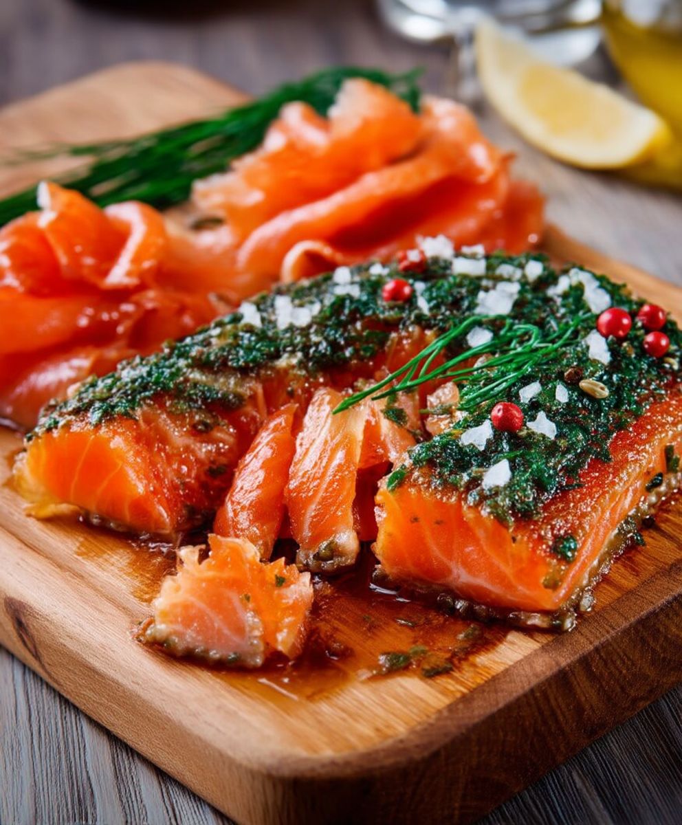 Saumon façon gravlax