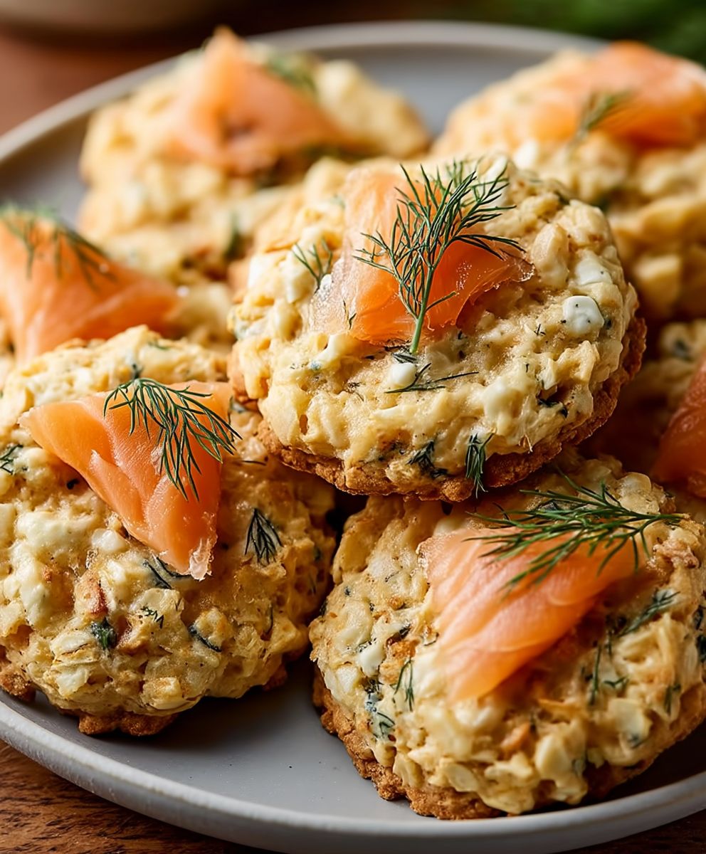Cookies salés saumon fumé aneth
