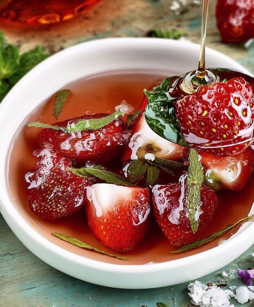 Fraises sirop verveine