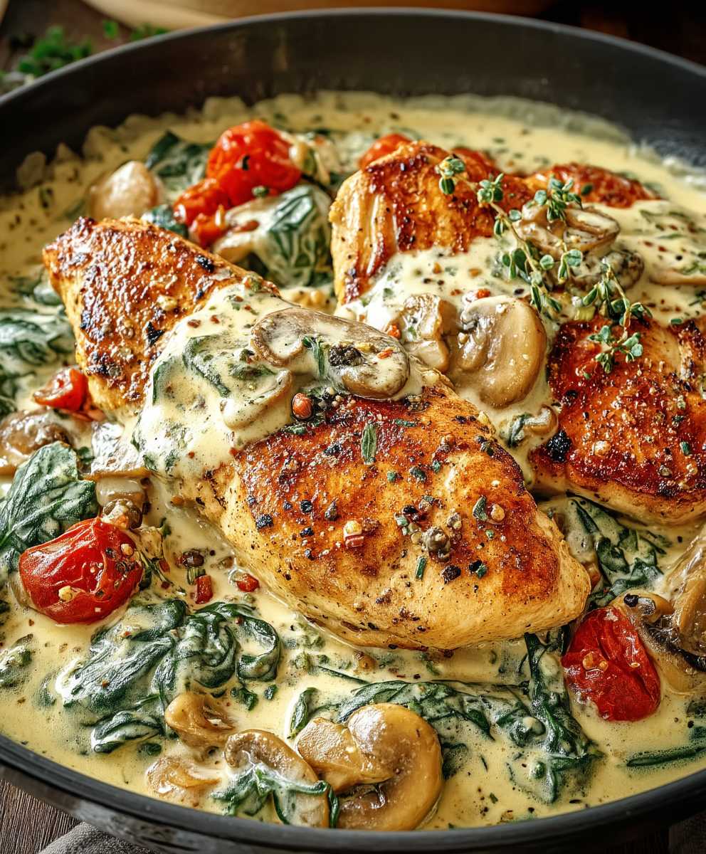 Poulet crémeux à la toscane