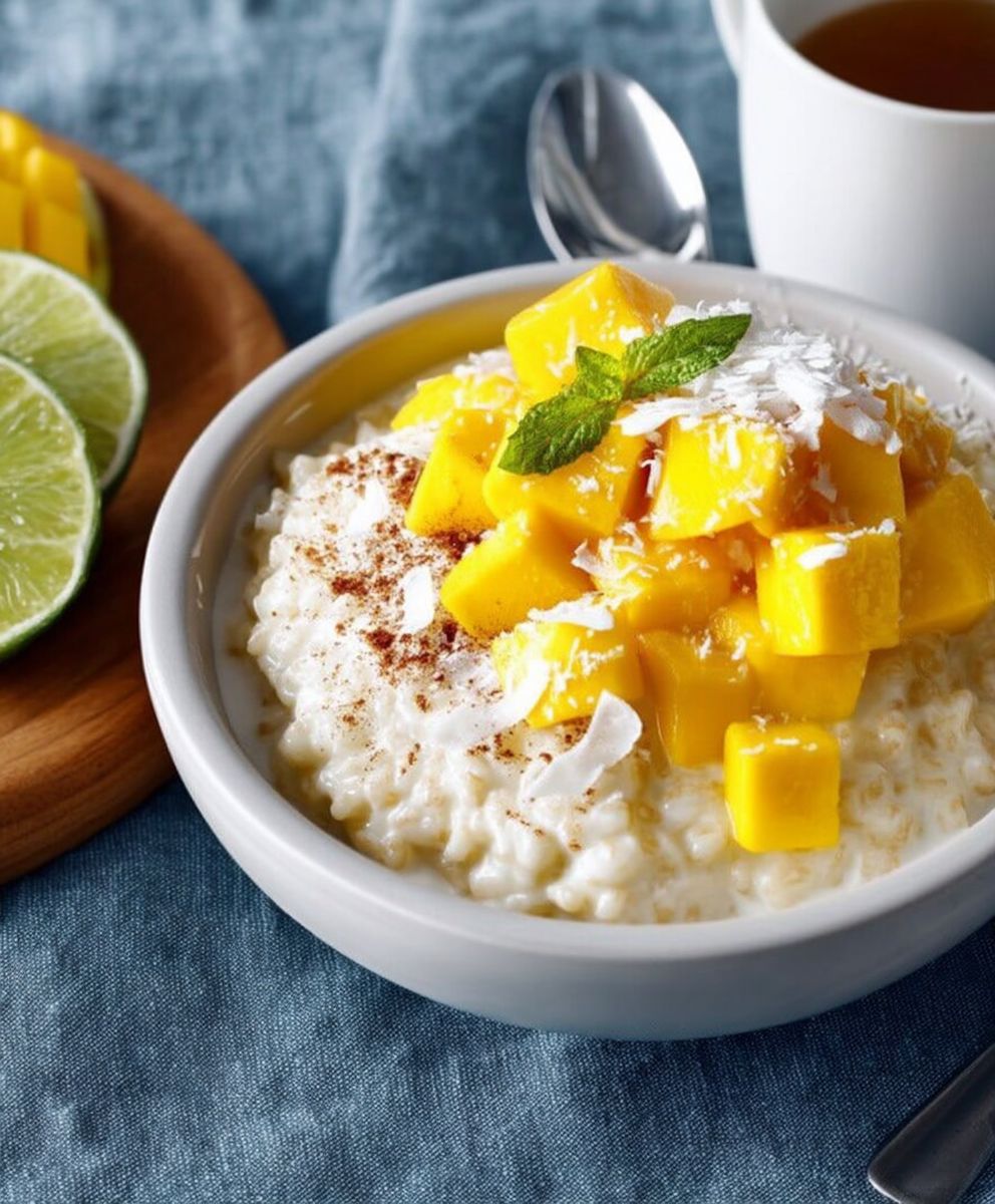 Riz au lait mangue crémeux