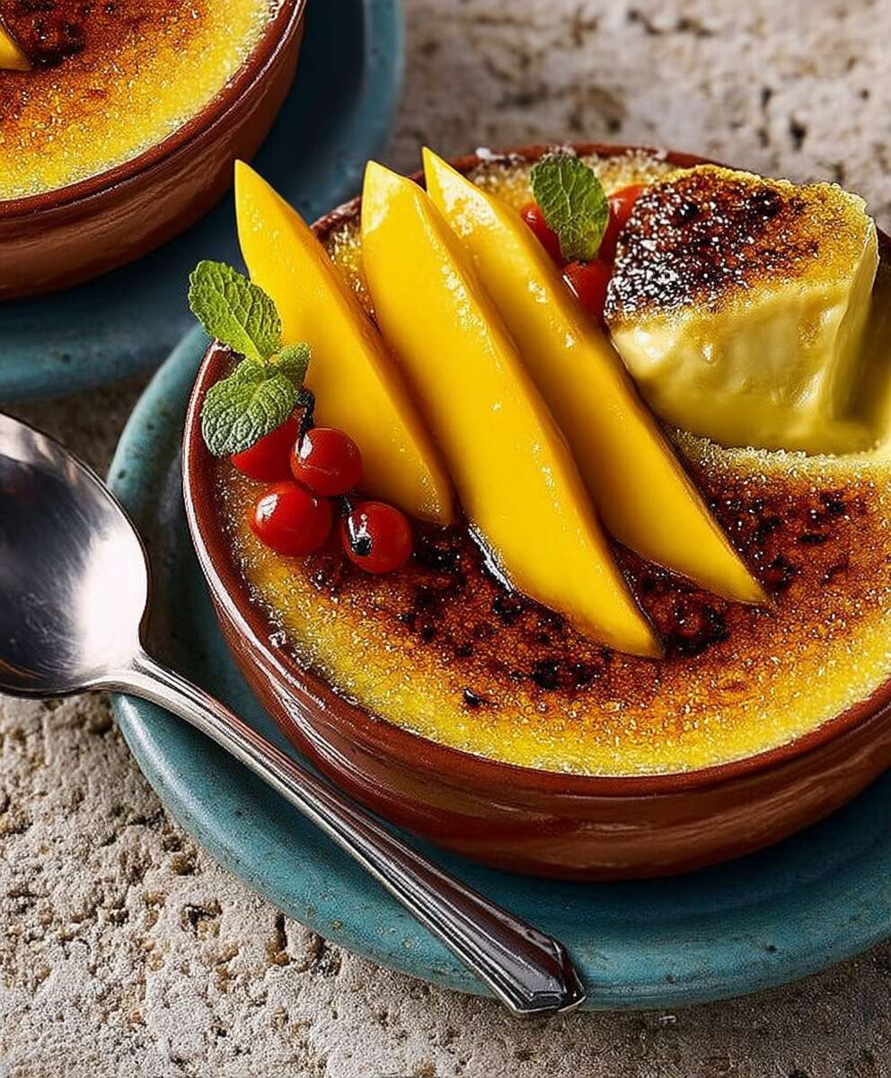 Creme brulee mangue