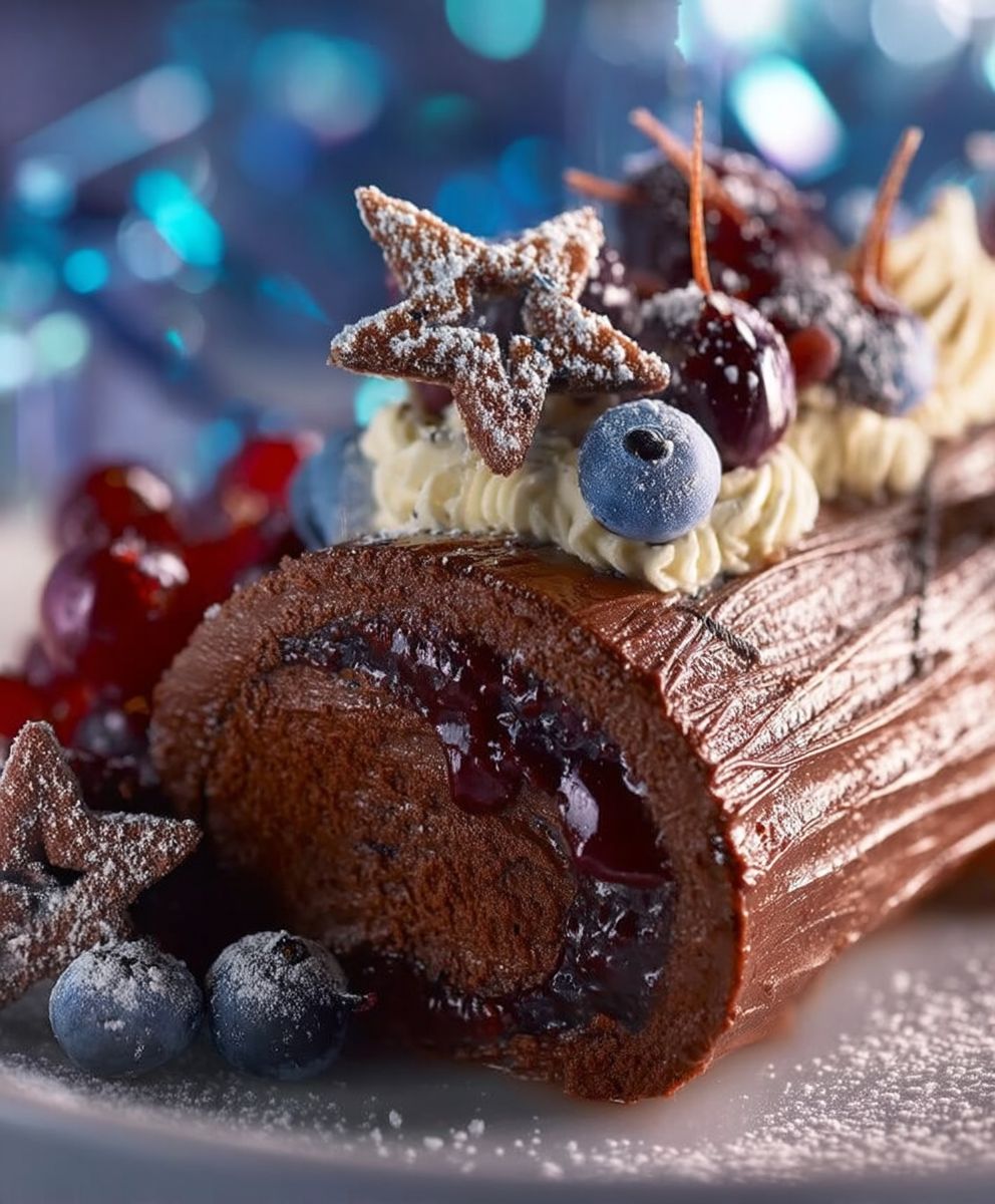 Buche chocolat cassis