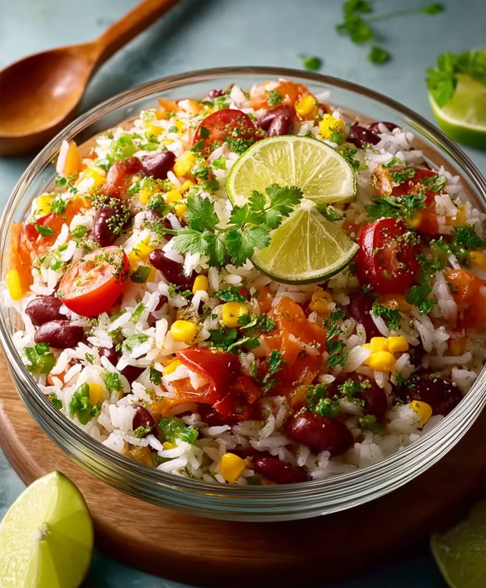 Salade de riz mexicaine froide