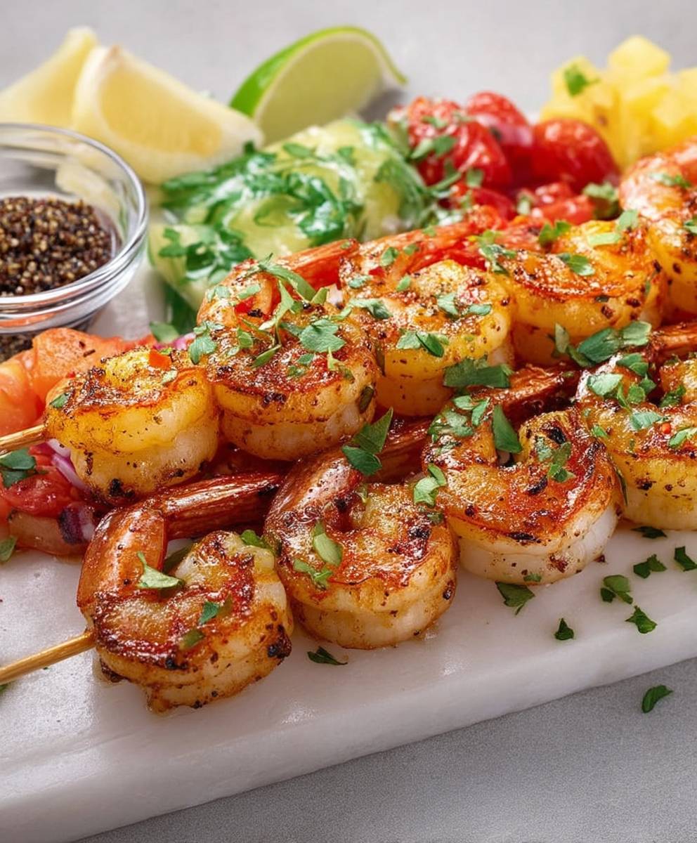 Brochettes de crevettes faciles
