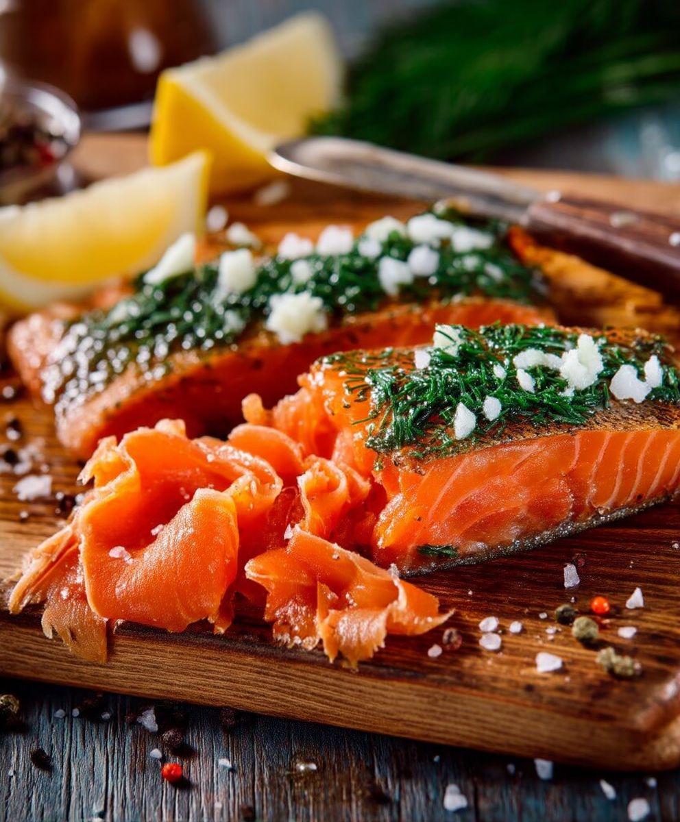 Saumon façon gravlax