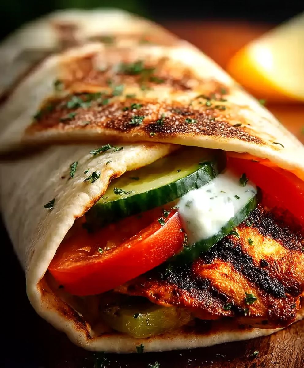 Poulet Shawarma Grillé Wraps
