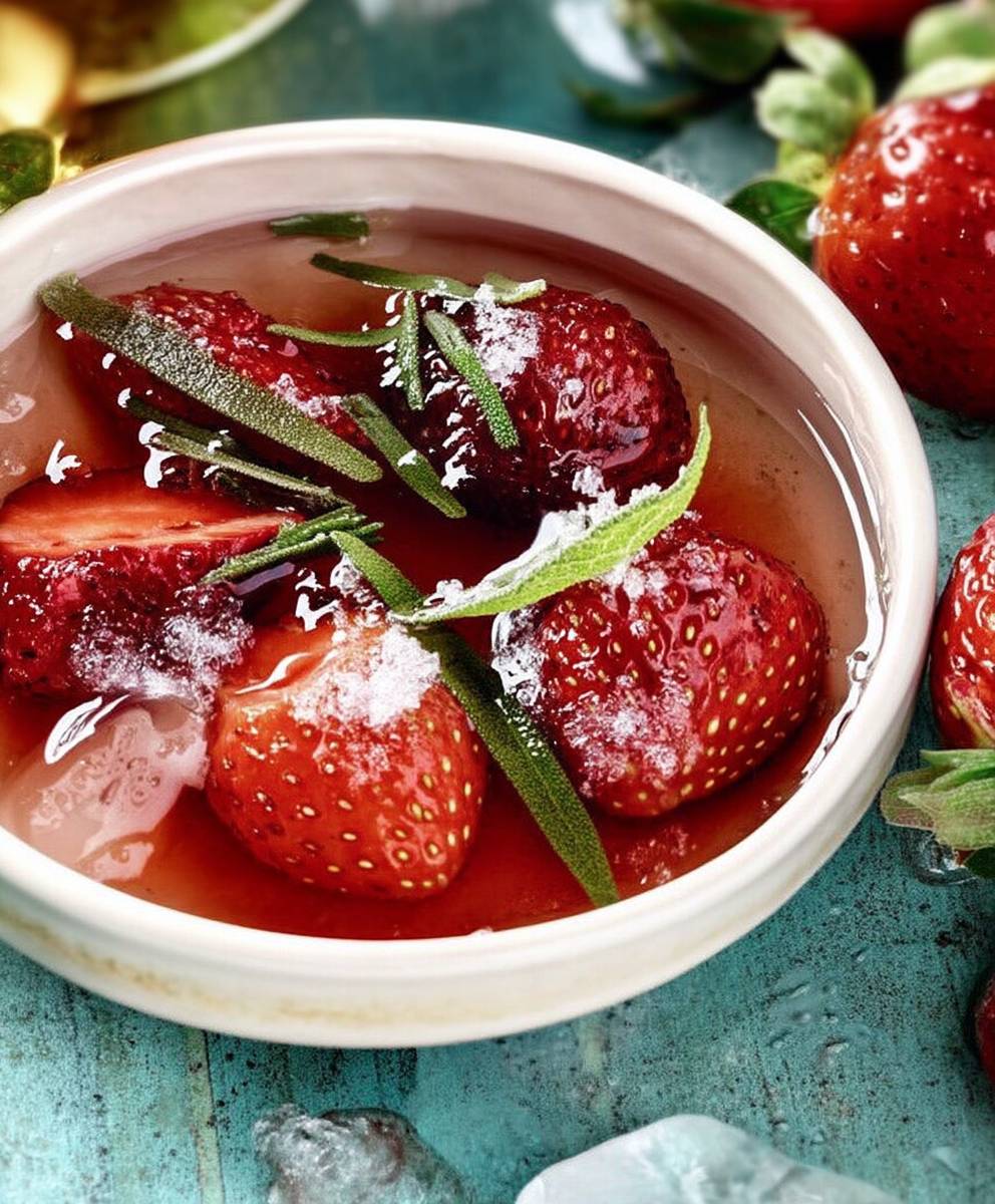 Fraises sirop verveine