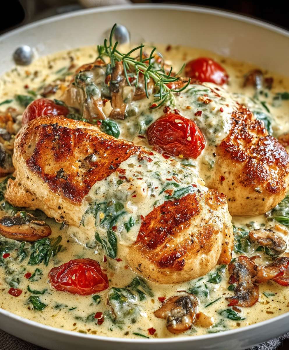 Poulet crémeux à la toscane