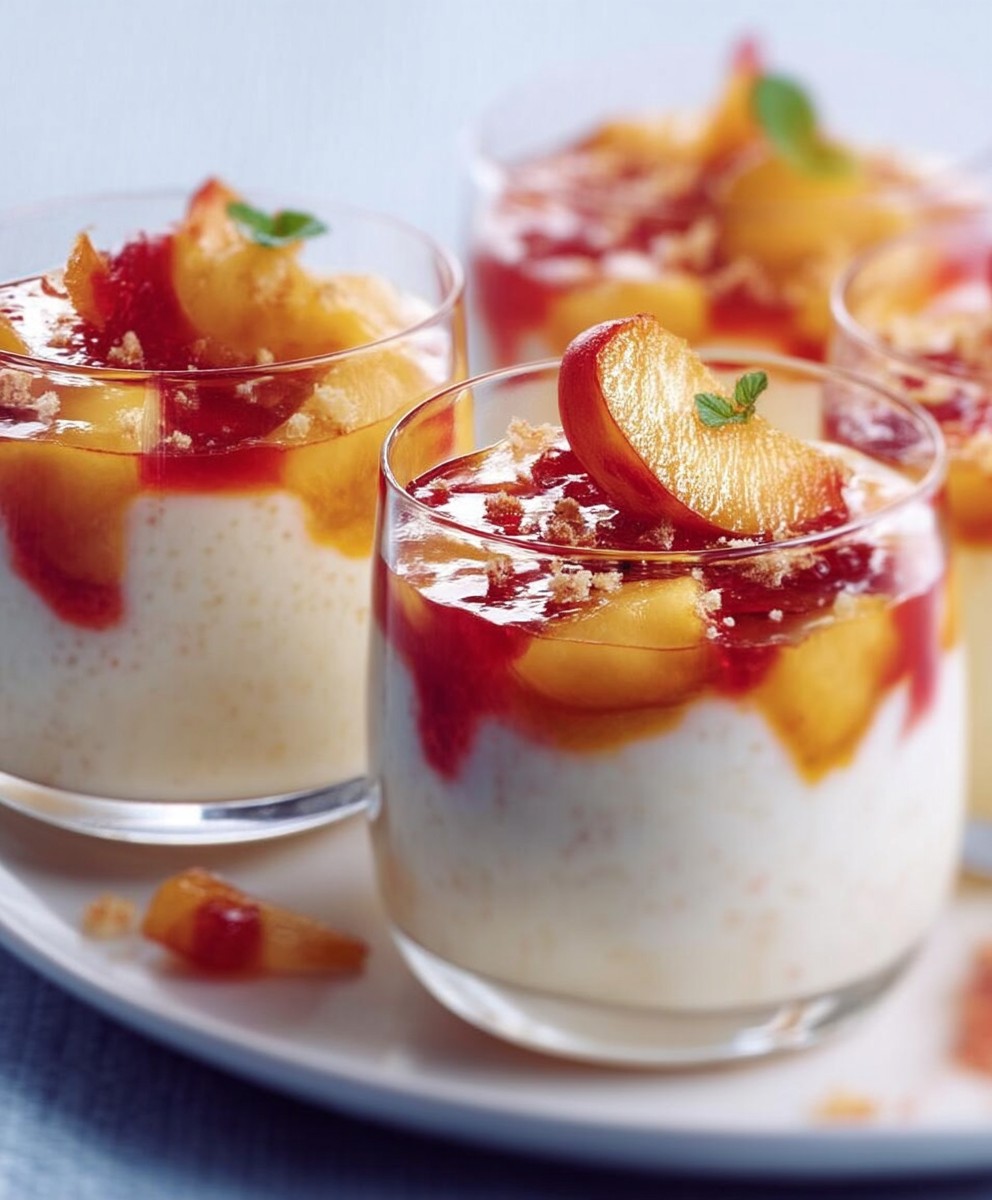 Panna cotta aux pêches