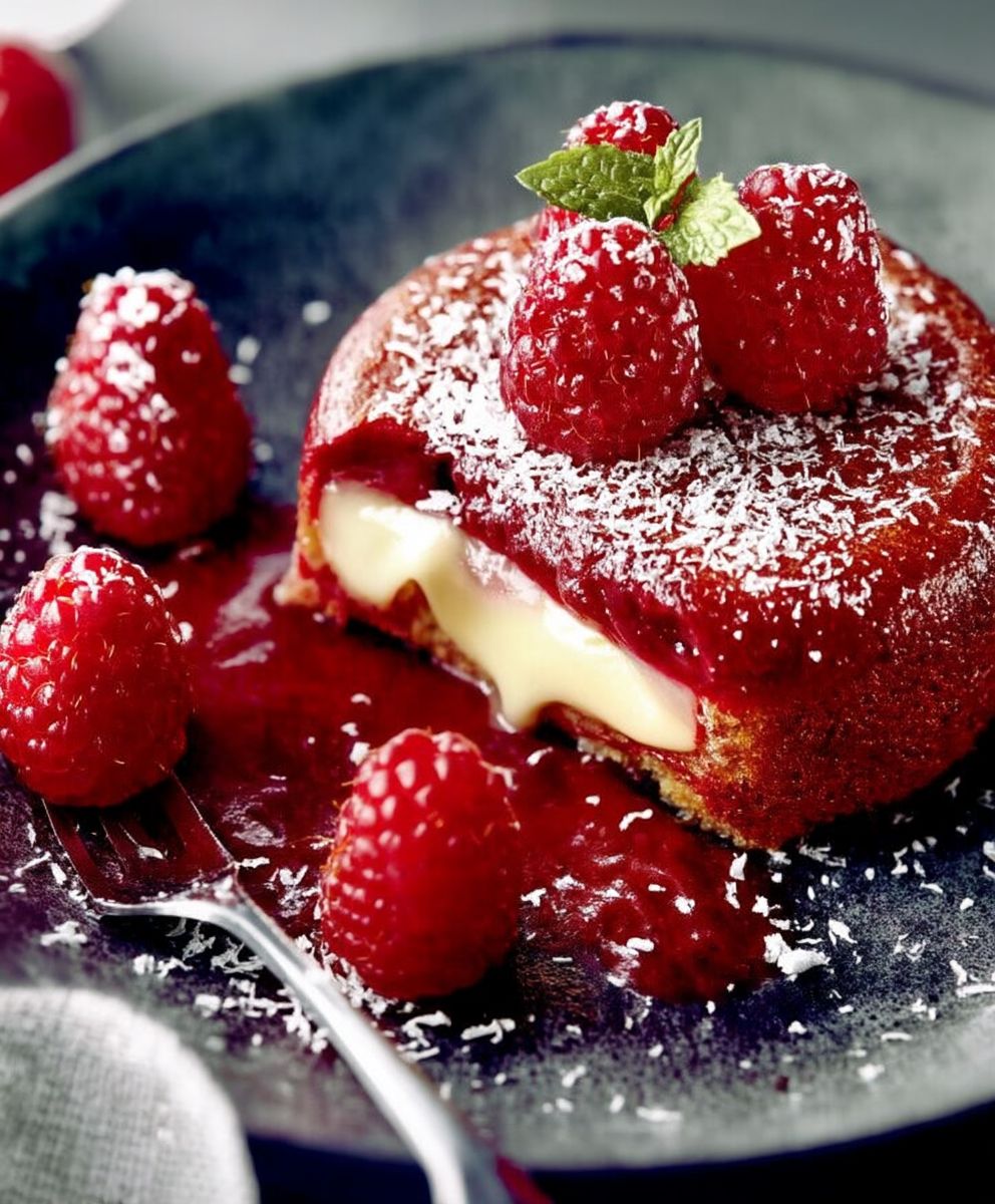 Moelleux framboise chocolat blanc