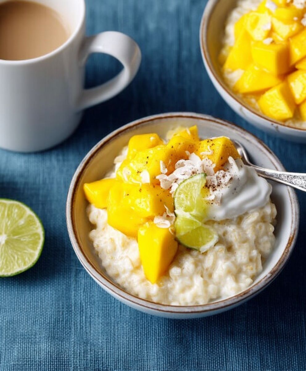 Riz au lait mangue crémeux