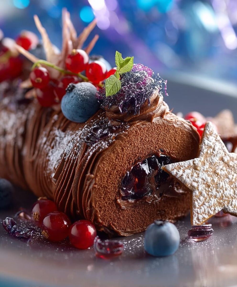 Buche chocolat cassis