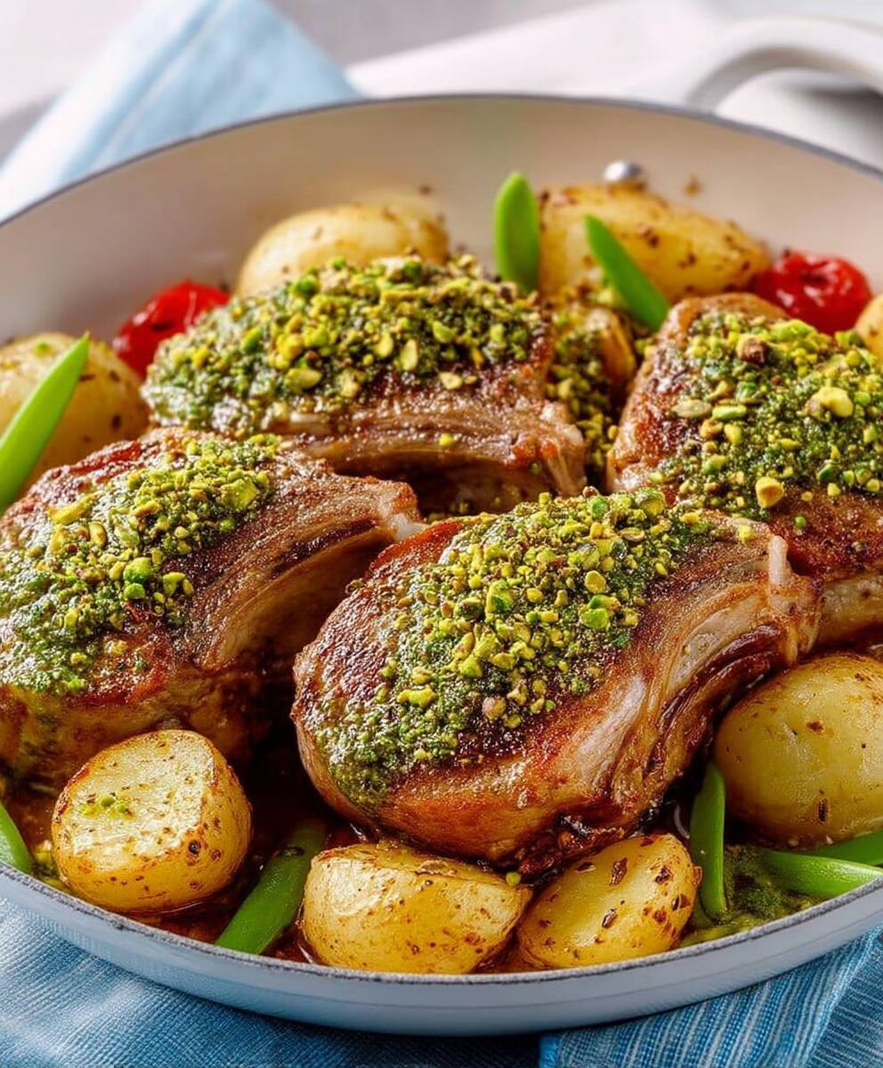 Cotelettes agneau pistaches