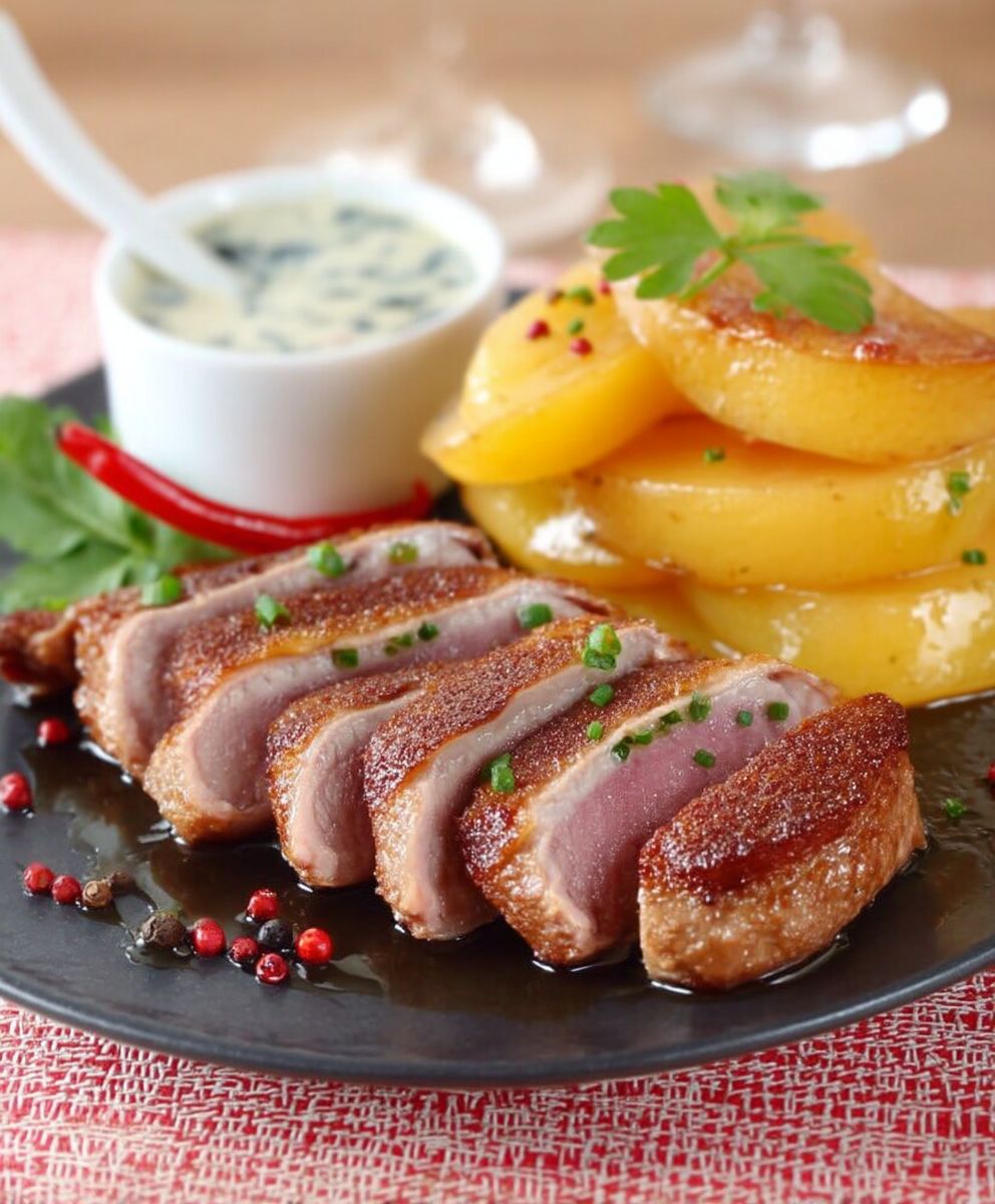 Filet de canard poires miel