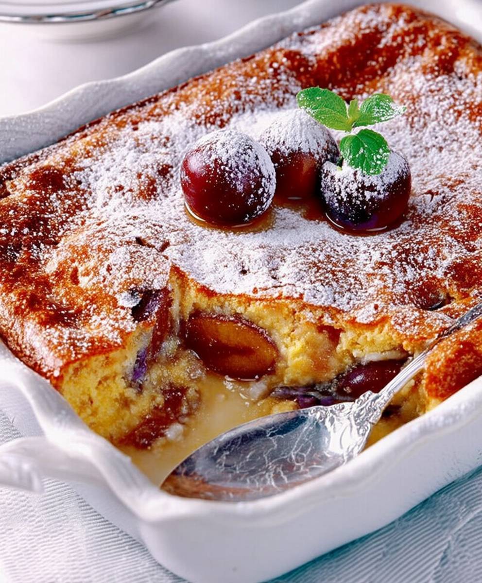 Clafoutis léger aux prunes