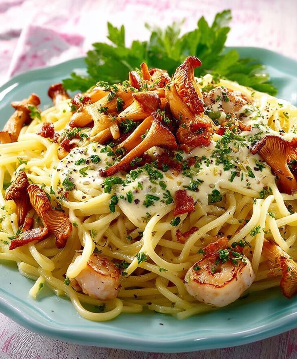 Spaghettoni aux girolles