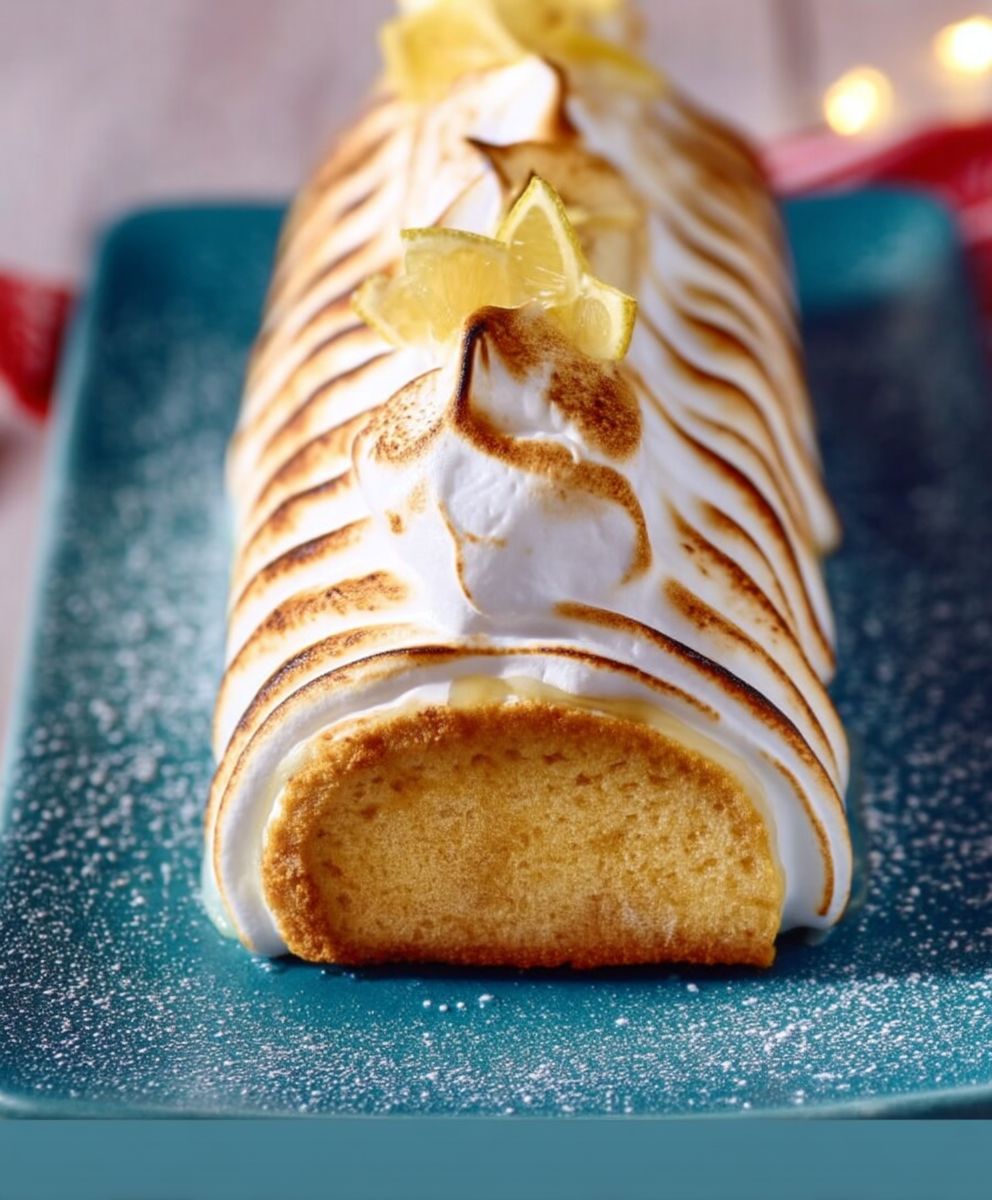 Bûche au citron meringuée