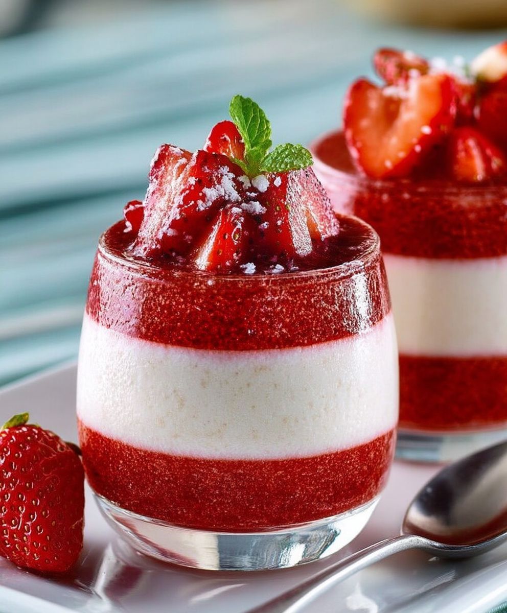 Panna cotta fraises