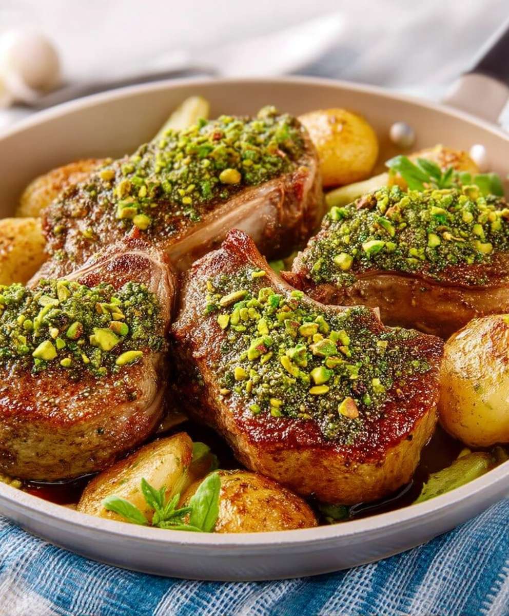 Cotelettes agneau pistaches