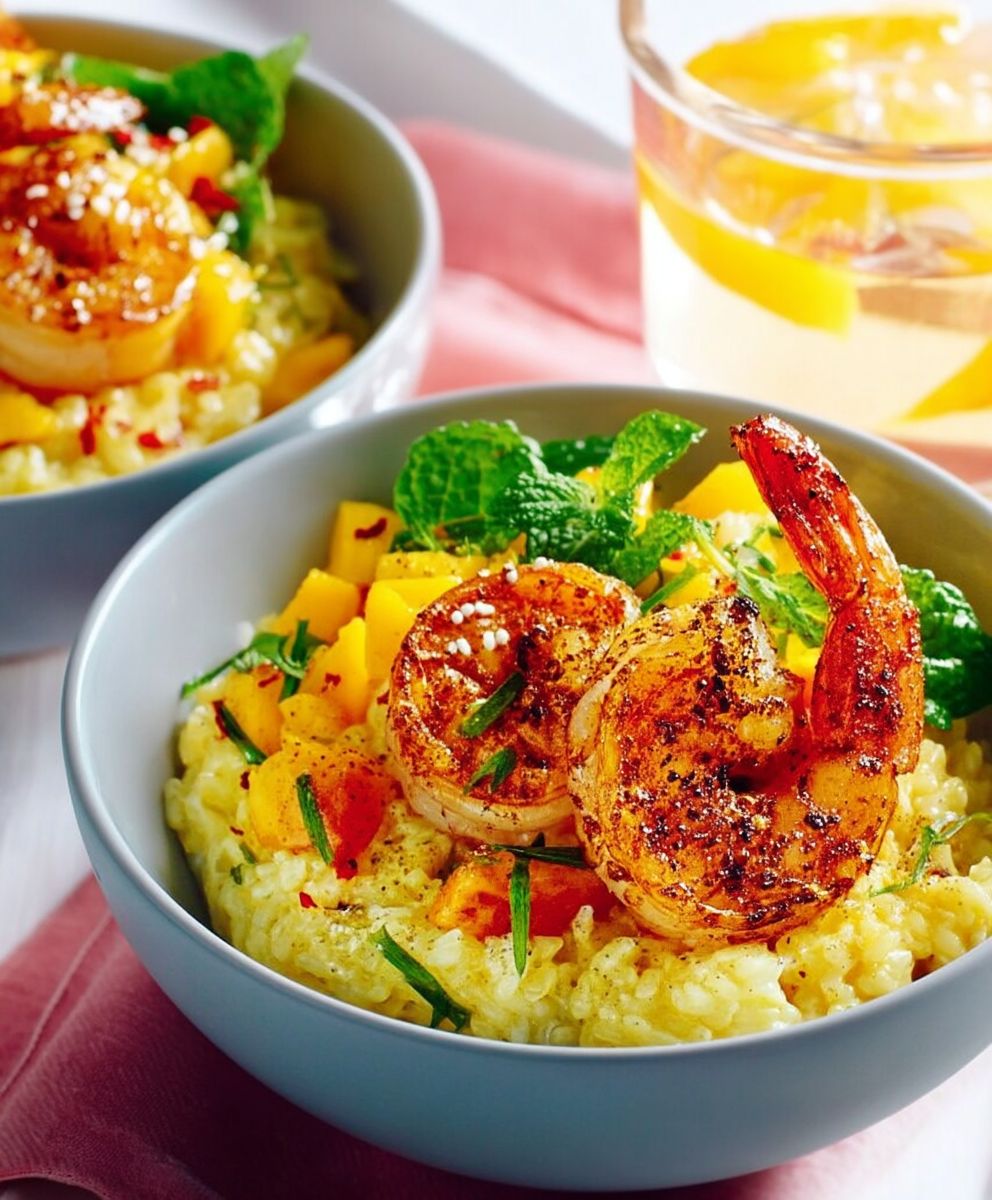 Risotto mangue crevettes