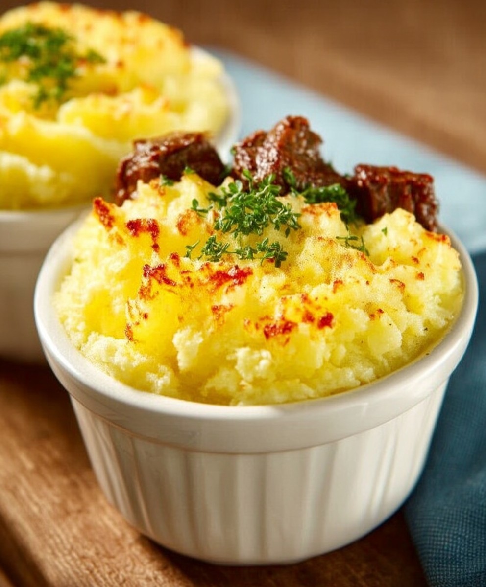 Mijoté agneau purée gratinée