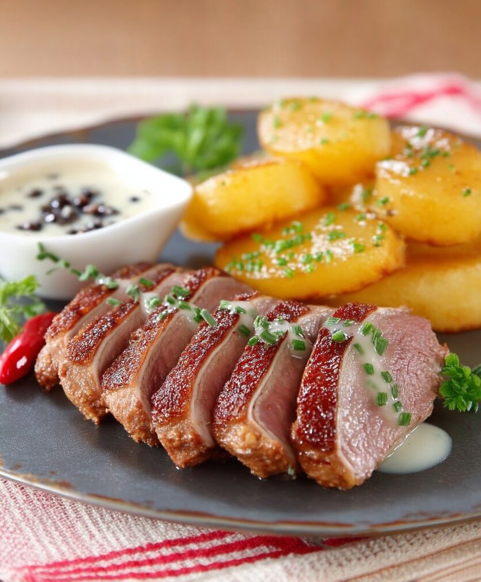 Filet de canard poires miel