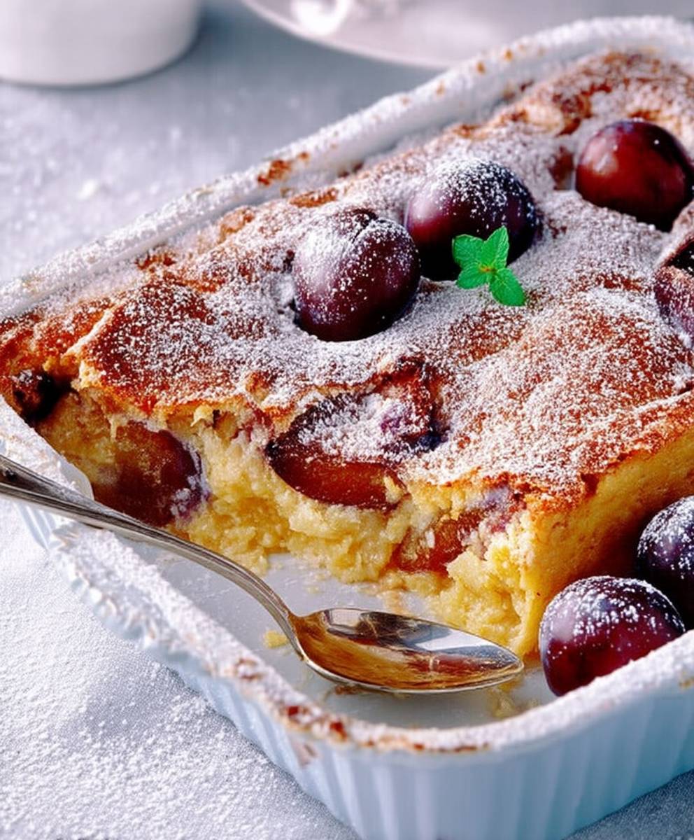 Clafoutis léger aux prunes