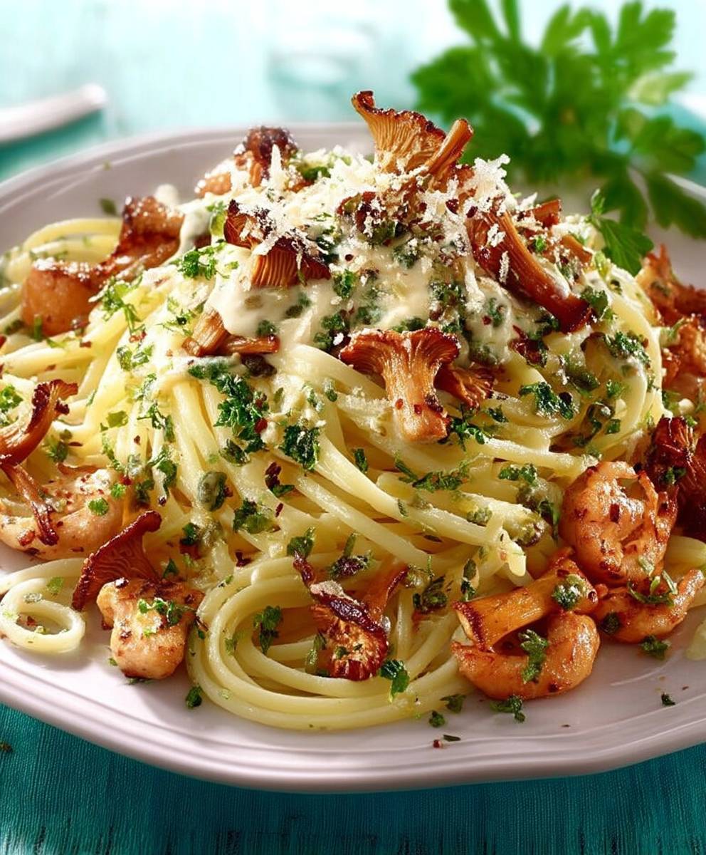 Spaghettoni aux girolles