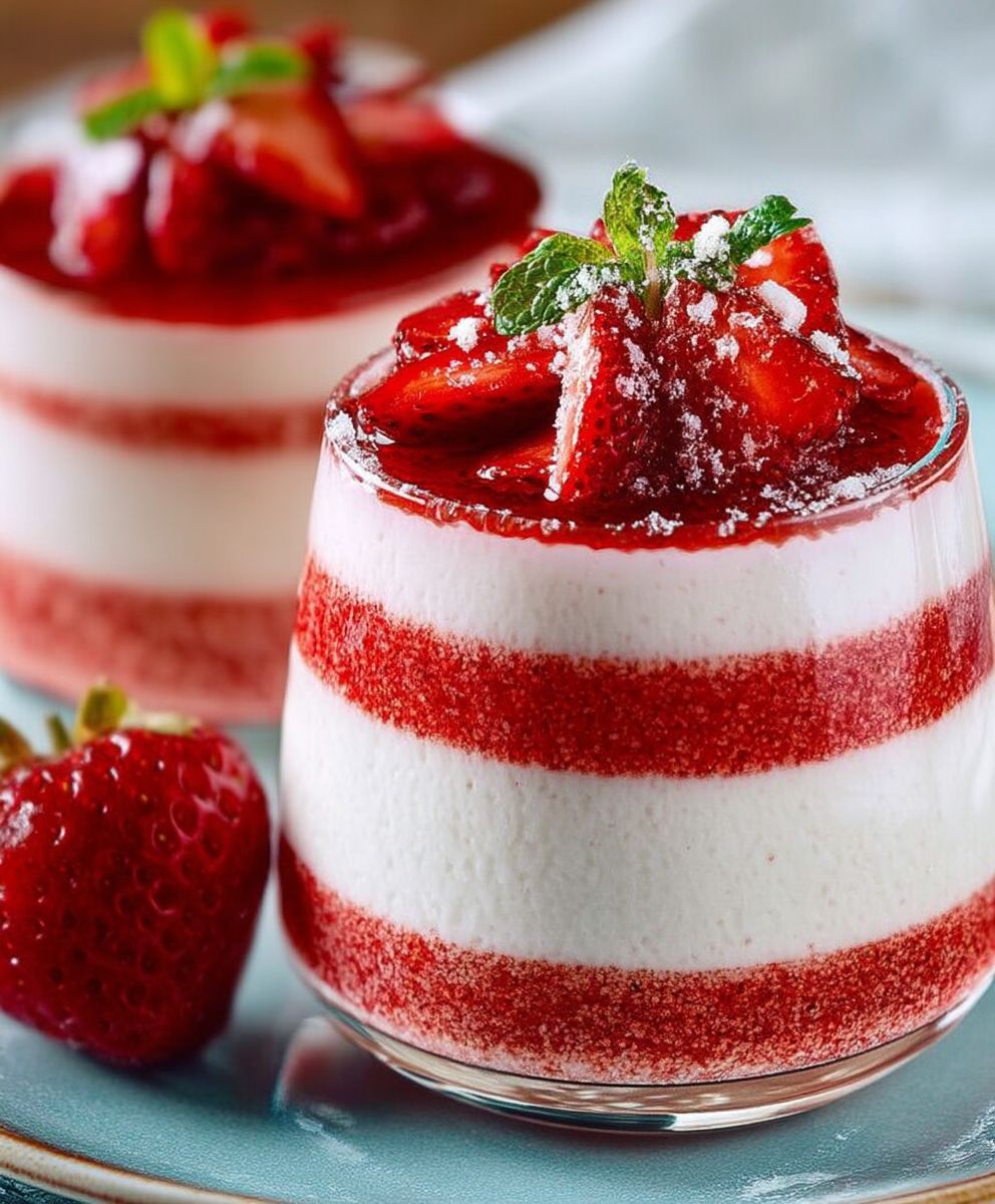 Panna cotta fraises