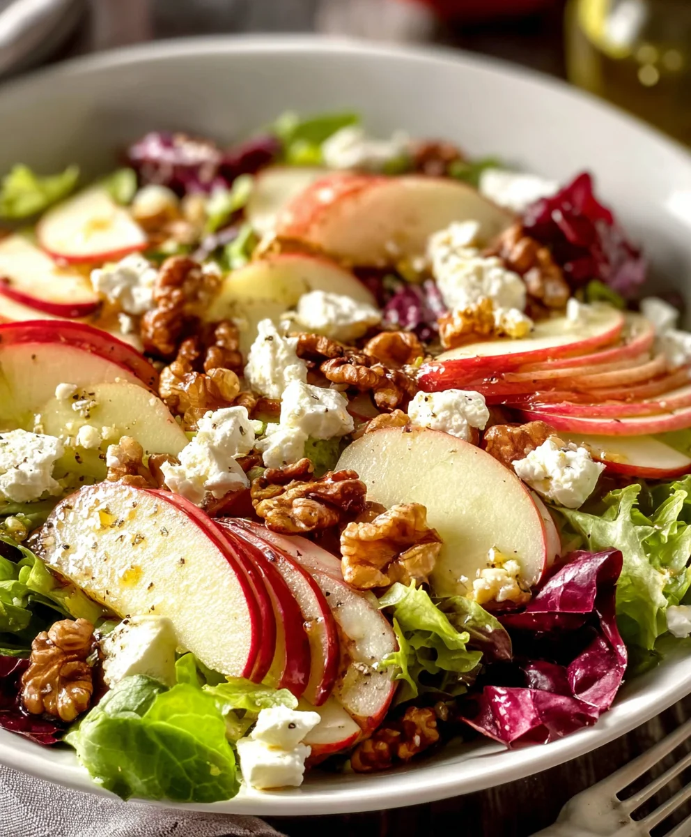 Salade de Pommes Fraîches, Noix & Feta : Légère et Gourmande