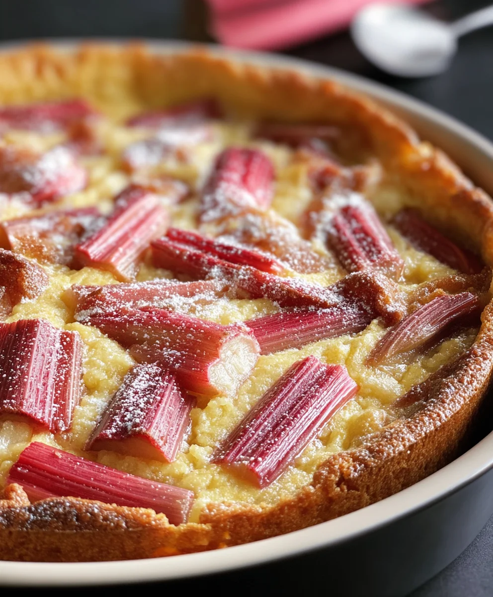 Recette Facile : Clafoutis Rhubarbe Délicieux pour Aujourd'hui