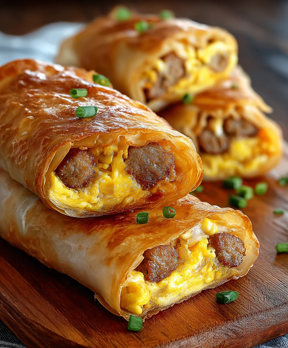 Délicieux Roulés Saucisse de Bœuf, Œuf & Fromage