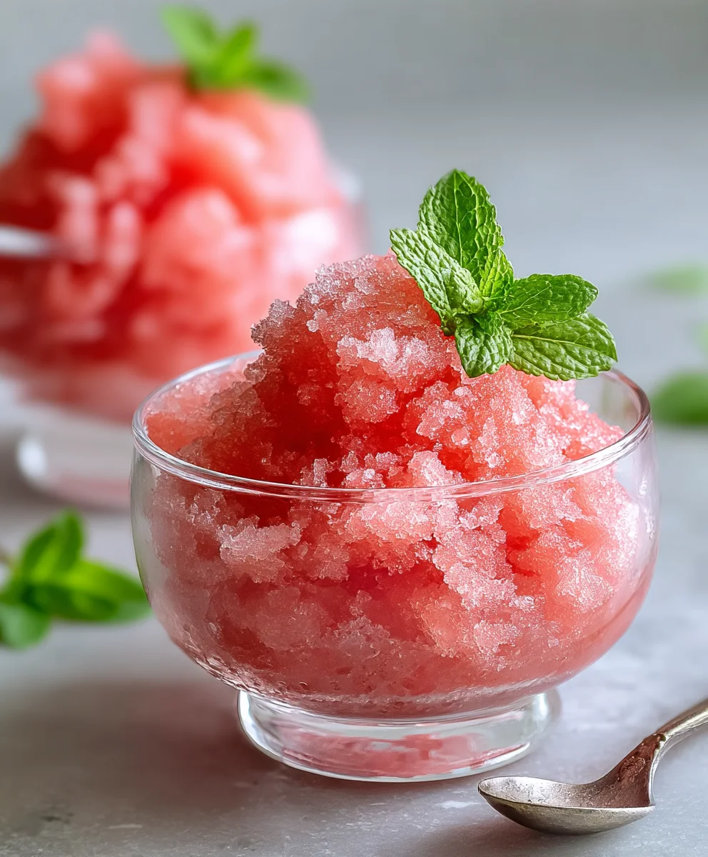 Granité Pastèque Rafraîchissant : Dessert Glacé Facile & Gourmand