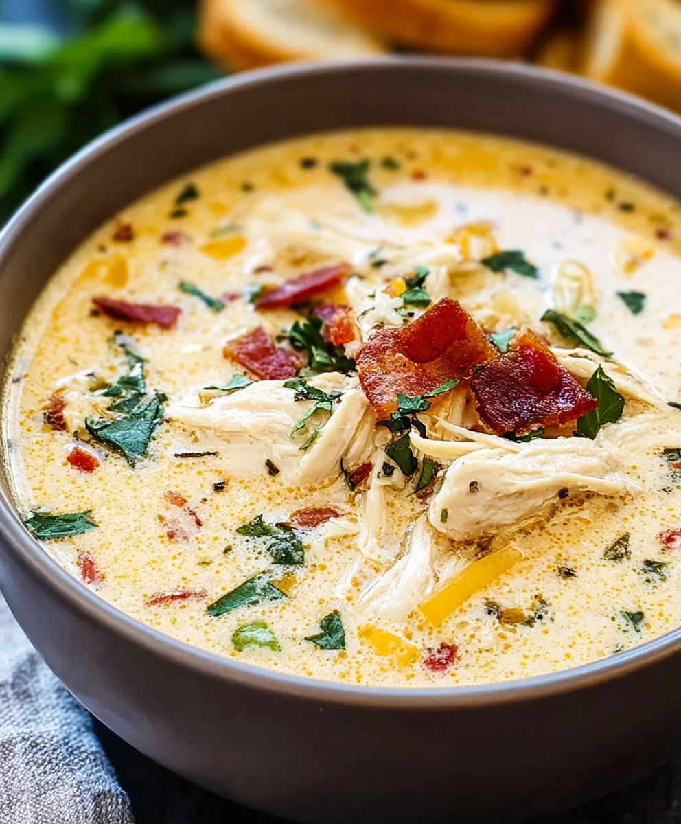 Soupe Crémeuse Poulet 'Crack' : Goût Irrésistible à Déguster