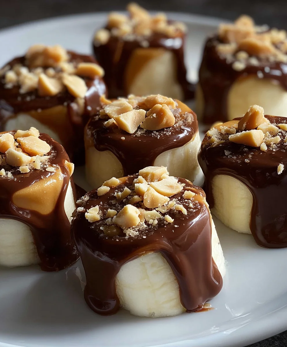 Irrésistibles bouchées glacées banane & beurre de cacahuète !