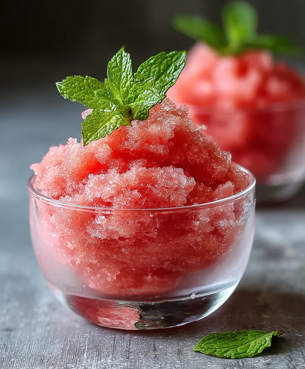 Granité Pastèque Rafraîchissant : Dessert Glacé Facile & Gourmand