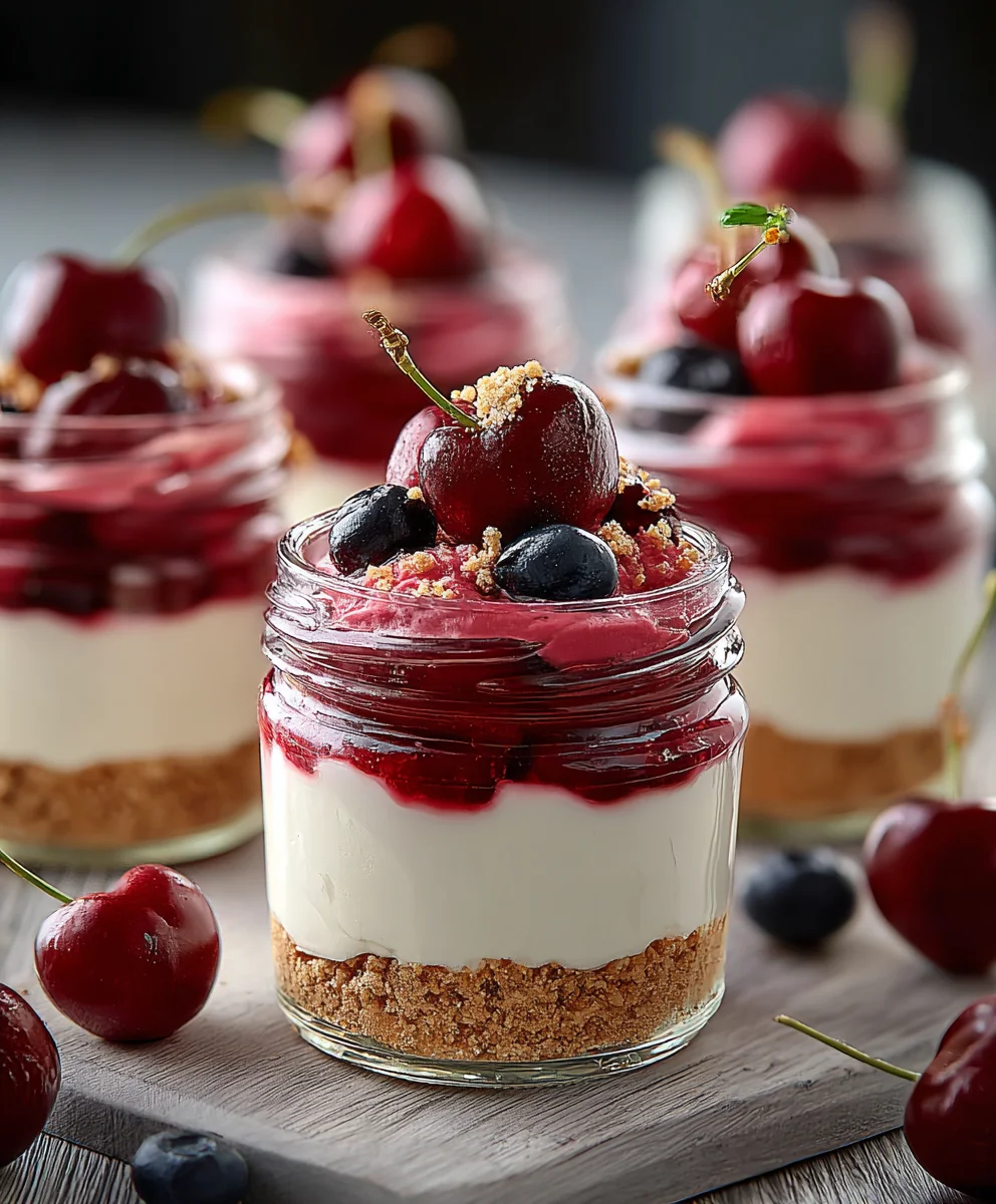 Verrines Cheesecake Cerise Sans Cuisson : Facile & Délicieux