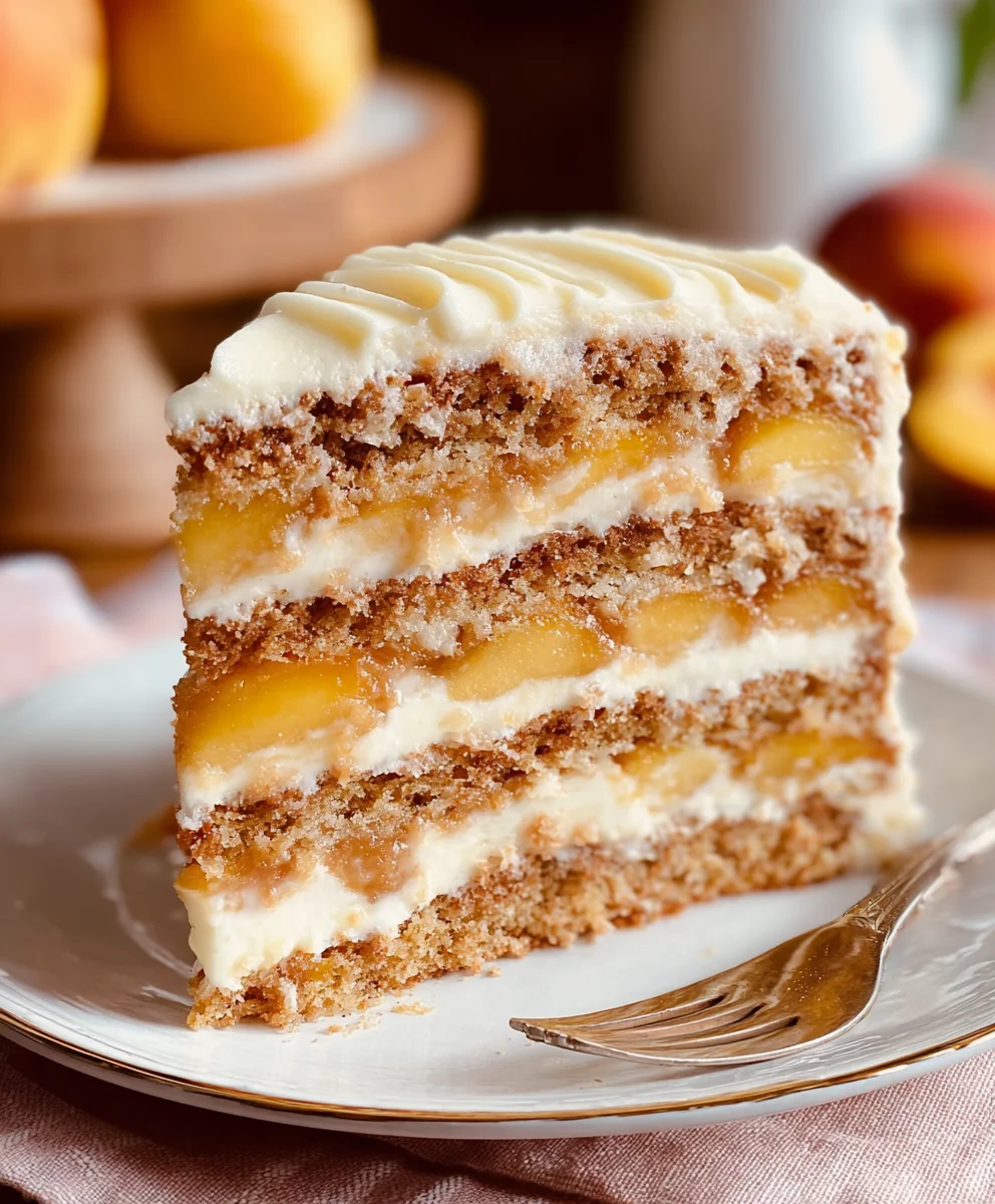 Gâteau à étages cassonade-pêche : la gourmandise sublime