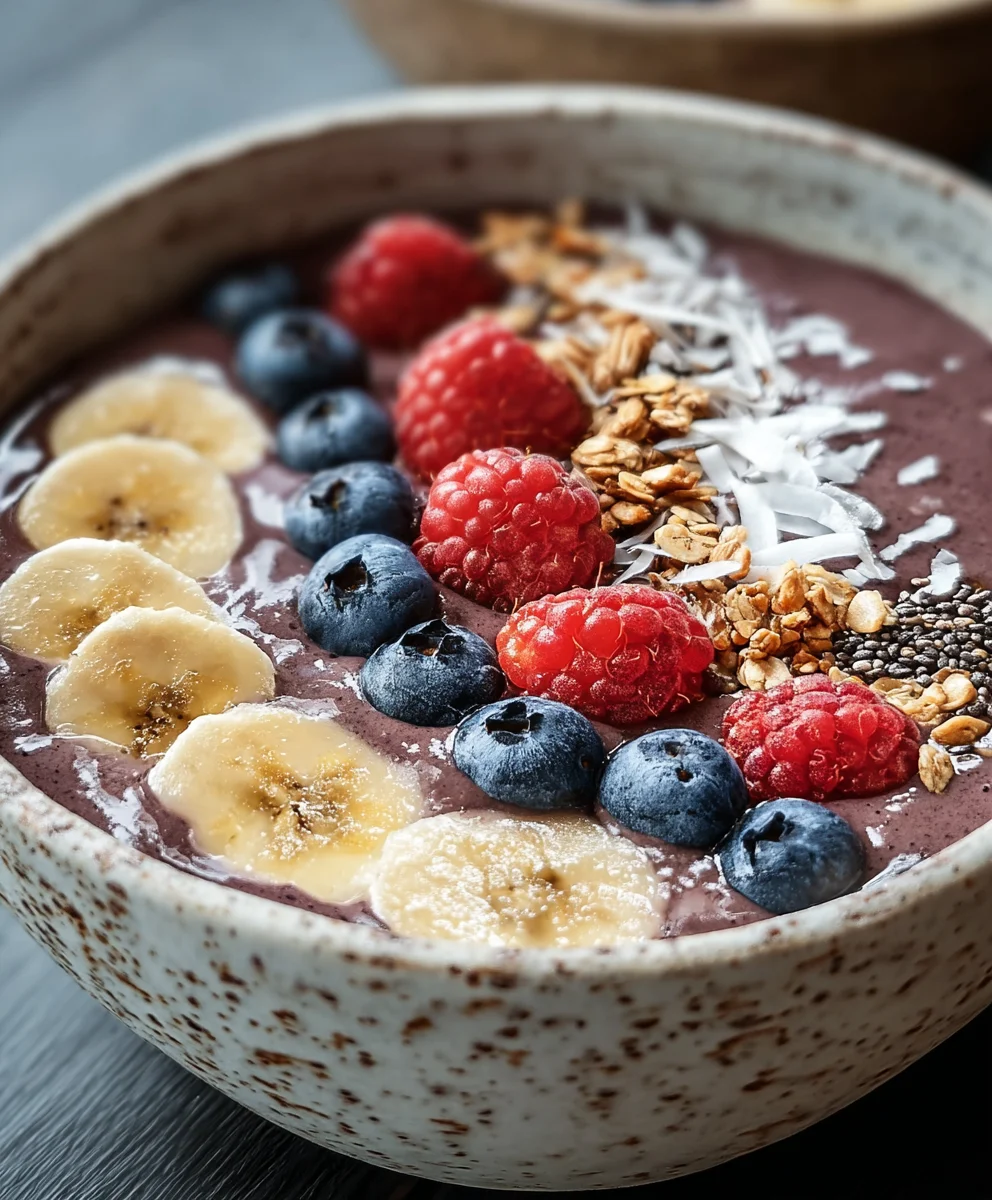 Recette Smoothie Bowl Sain & Délicieux : Petit-Déjeuner Parfait