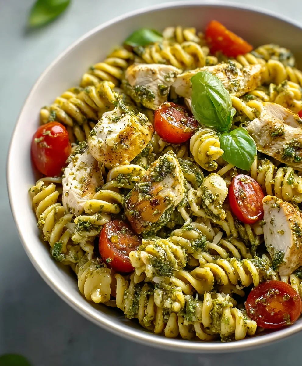 Salade de Pâtes Poulet Pesto : Rapide, Savoureuse & Fraîche