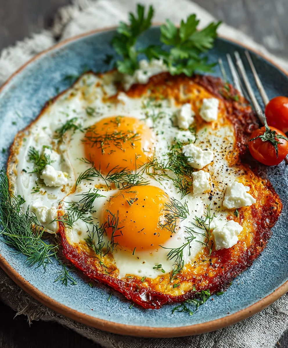 Œufs au plat feta croustillante : La recette gourmande !