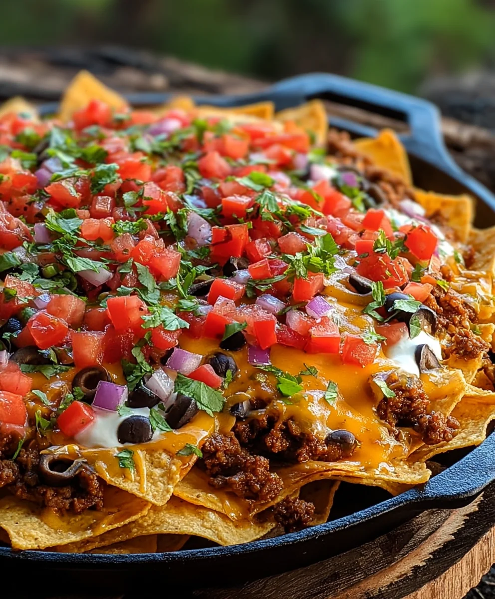 Nachos irrésistibles au feu de camp: repas camping facile