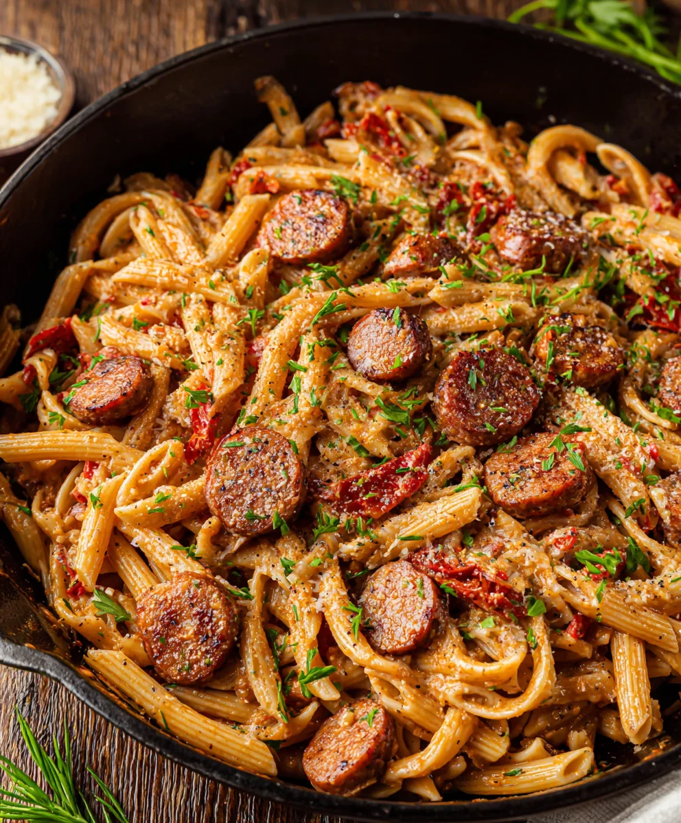 Recette Pâtes Saucisse de Bœuf Cajun Facile et Délicieuse