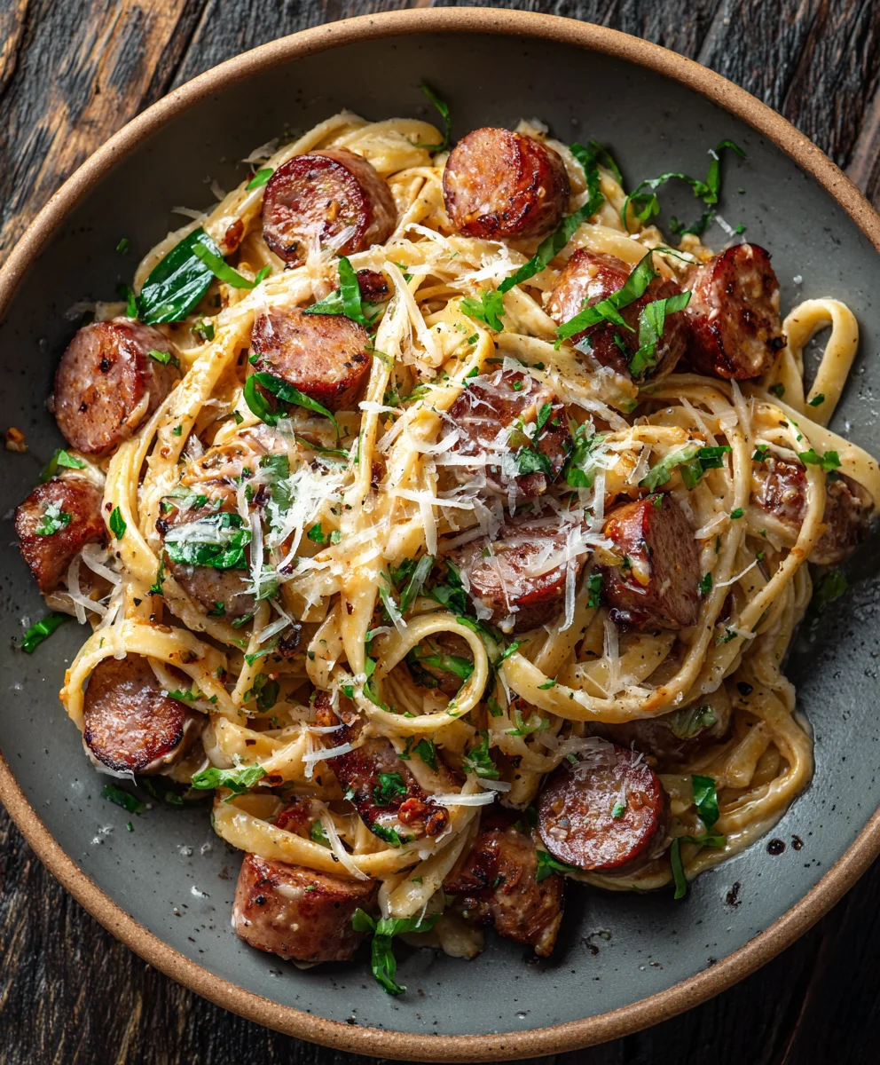 Pâtes Saucisse de Bœuf Cajun Crémeuses : Recette Facile