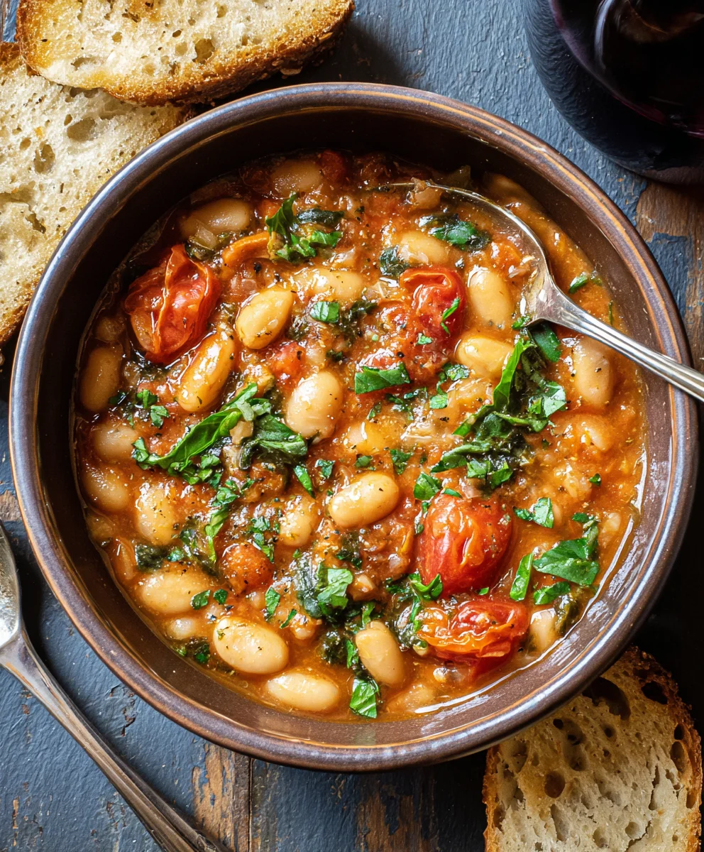 Ragout Crémeux Tomates Haricots Blancs : Repas Simple & Savoureux