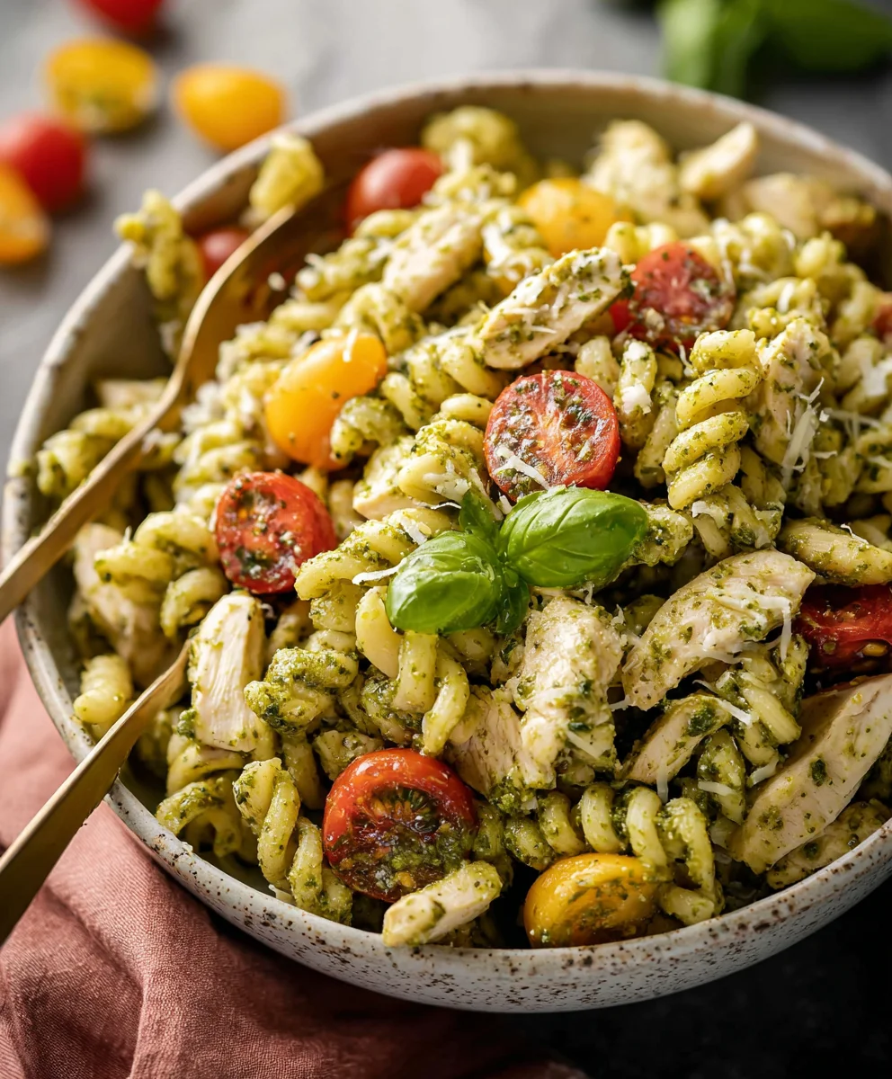 Salade de Pâtes Poulet Pesto Facile : Recette Fraîche & Rapide