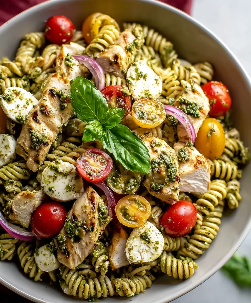 Salade de Pâtes Poulet Pesto Facile: Repas Estival Idéal