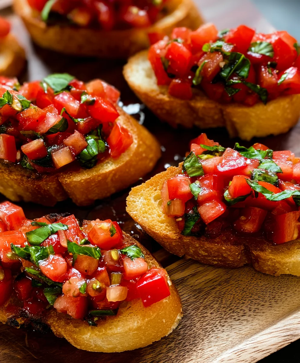 Bruschetta Tomate Basilic Classique : L'Apéritif Facile